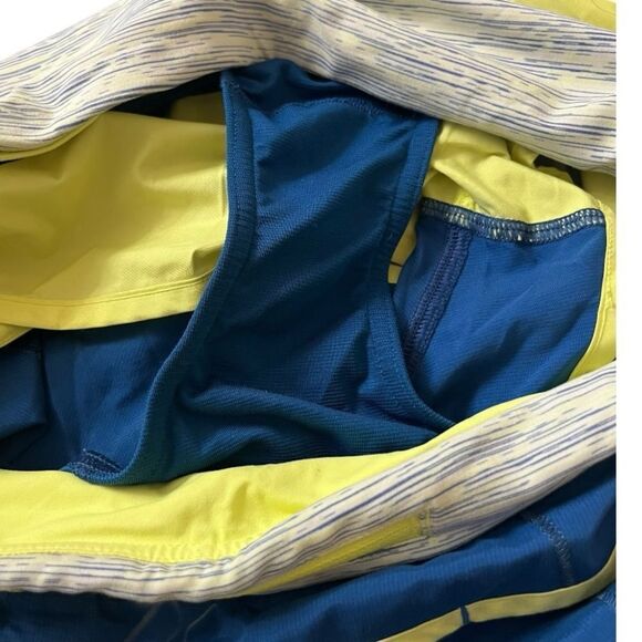 Lululemon Speed Short Neon Yellow and Blue Athletic Shorts - Picture 5 of 8